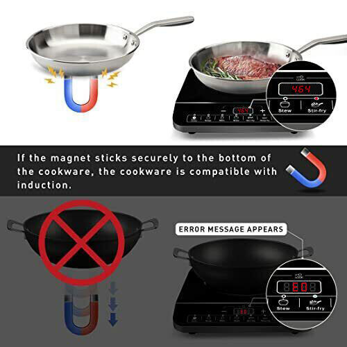 Induction Hob Portable Digital Hot Plate Electric Touch Control Child Lock Timer - Fresh Stock Dated February 2026