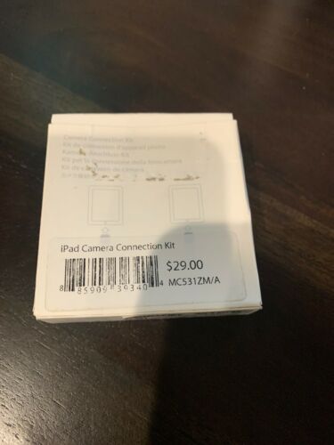 Unopened Apple iPad Camera Connection Kit MC531ZM/A Model A-1362 A-1358 - Fresh Stock Dated February 2026