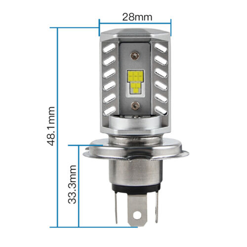 H4 9003 HB2 LED Motorcycle Headlight Hi/Low Beam Kit High Power 6500K Pure White - Fresh Stock Dated February 2026