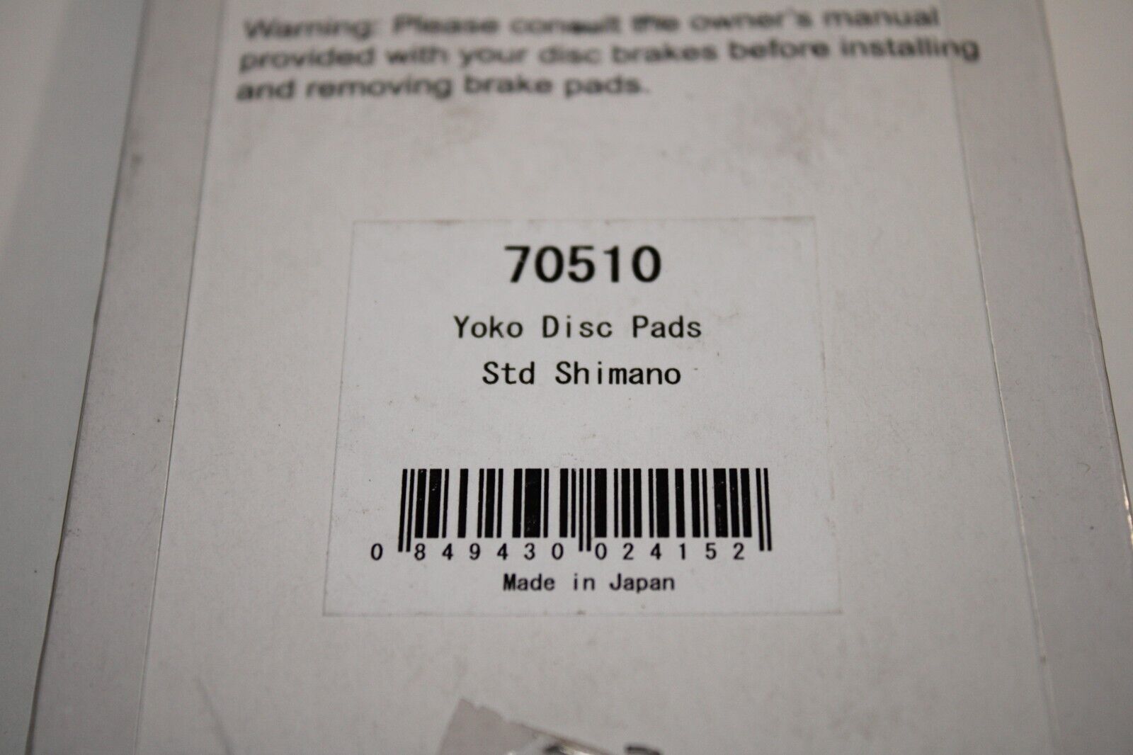 Yokozuna Bicycle Disc Brake Pads Shimano BR-M975-535 AT-522 70510 Free Shipping! - Fresh Stock Dated February 2026