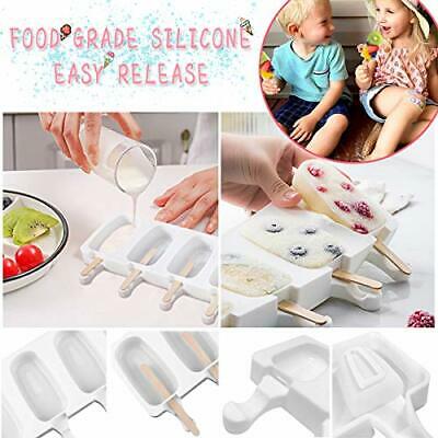 Popsicle Molds, Silicone Ice Pop Molds for Kids-BPA Free, 4 Cavities Ice Cream - Fresh Stock Dated December 2025