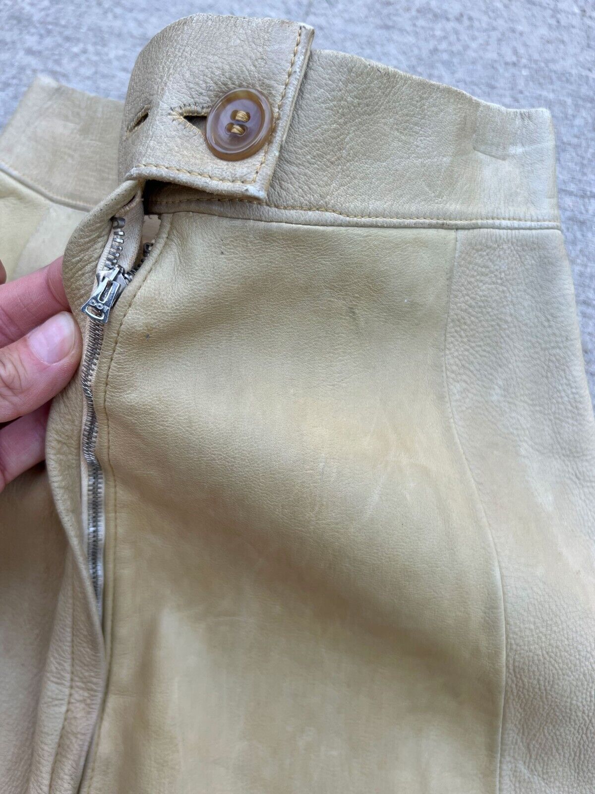 Vintage 1930s Womens Leather Western Skirt and Matching Gloves Rodeo Country 30s - Fresh Stock Dated March 2026