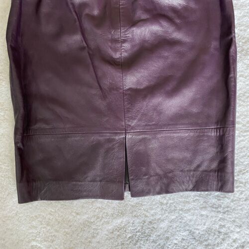 Zion Vintage Leather Purple Pencil Skirt - Fresh Stock Dated February 2026
