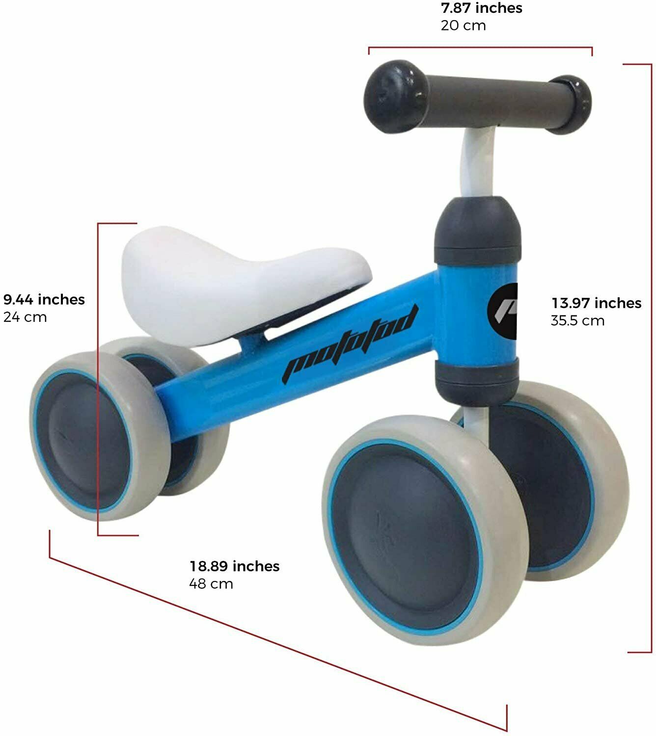 MotoTod Mini Baby and Toddler Balance Bike - No-Pedal - (10mo - 2yr) - Fresh Stock Dated February 2026