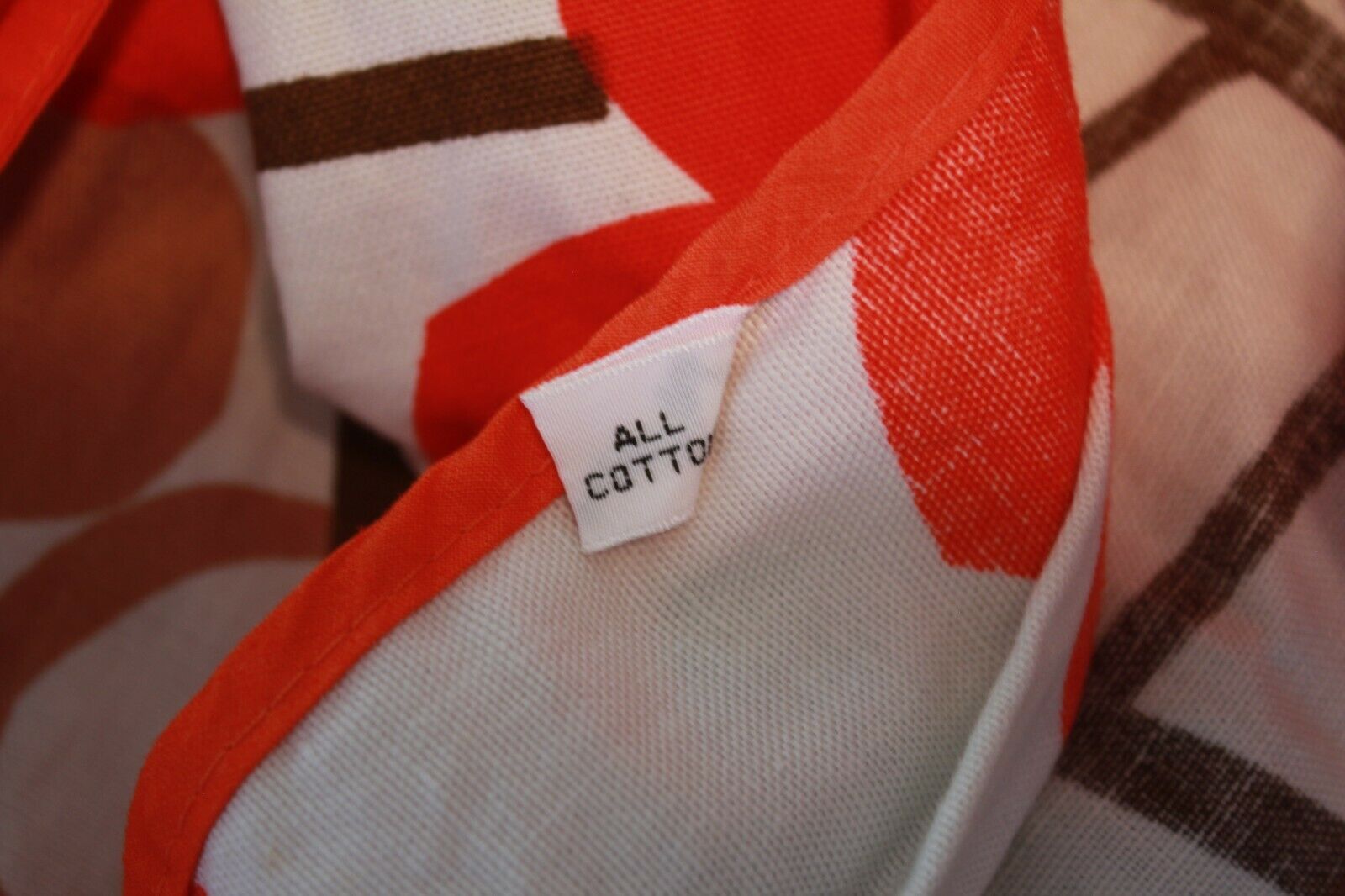 Vintage Wrap Skirt Red Orange Brown Abstract Leaves Vera Neumann - Fresh Stock Dated February 2026