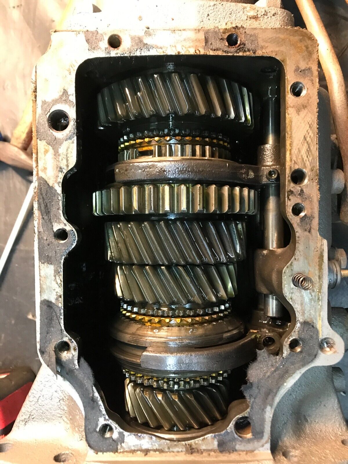 1971-73 Torino Top Loader 4-Speed transmission w Original hurst Shifter - Fresh Stock Dated February 2026