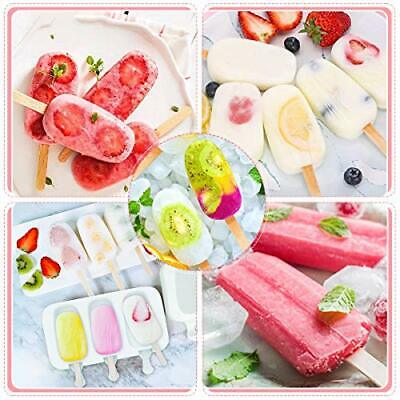 Popsicle Molds, Silicone Ice Pop Molds for Kids-BPA Free, 4 Cavities Ice Cream - Fresh Stock Dated December 2025