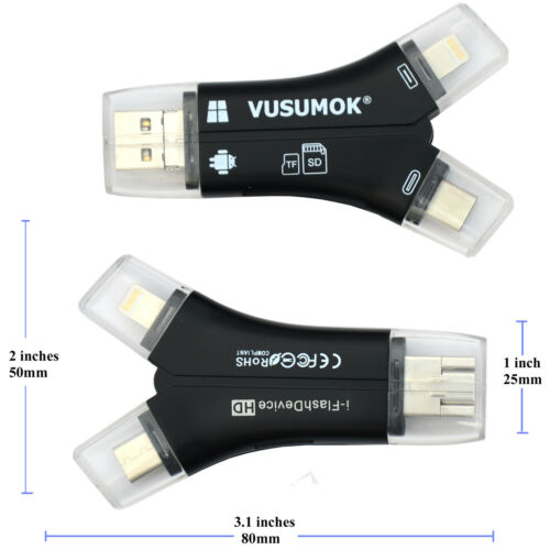 USB Mirco SD TF Card Reader For iPhone IOS iPad OTG Android Samsung Smartphone - Fresh Stock Dated February 2026