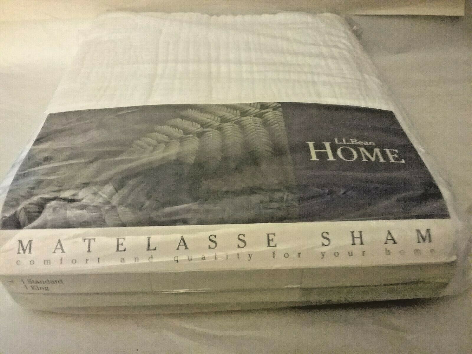 L L BEAN WHITE MATELASSE PILLOW SHAM # 0 DFR7 - Fresh Stock Dated January 2026