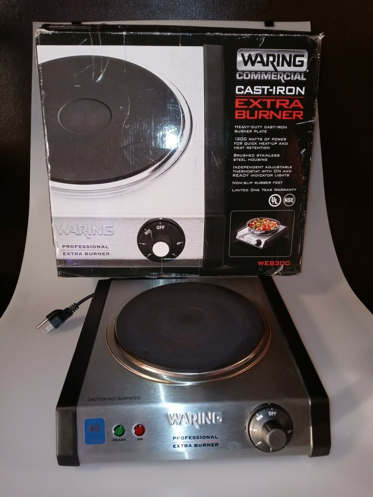 Waring Single Commercial Grade Bruner WEB300 1300W - FAST SHIPPING USA - Fresh Stock Dated December 2025