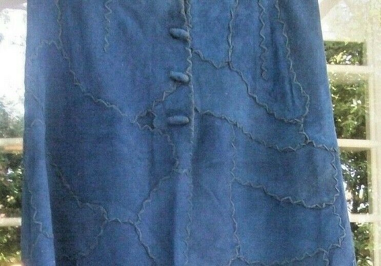 Leather Skirt Hippie Western Boho Mexico ropa de piel NOS c.1970's vintage - Fresh Stock Dated February 2026