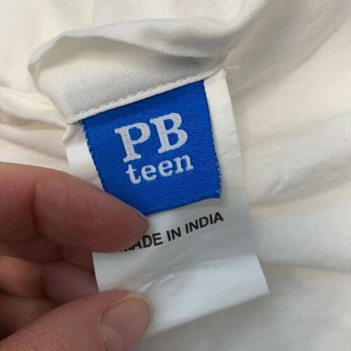 POTTERY BARN Teen Bella Patch Standard SHAM 20x26 Cotton Pink White Pillow - Fresh Stock Dated December 2025