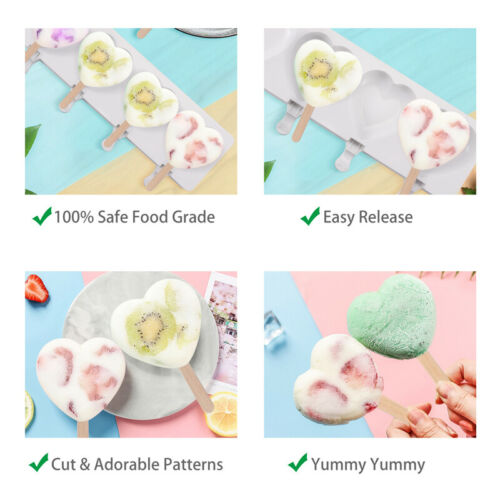 Homemade Popsicle Molds Shapes, Silicone Frozen Ice Popsicle Maker-BPA Free NEW - Fresh Stock Dated December 2025