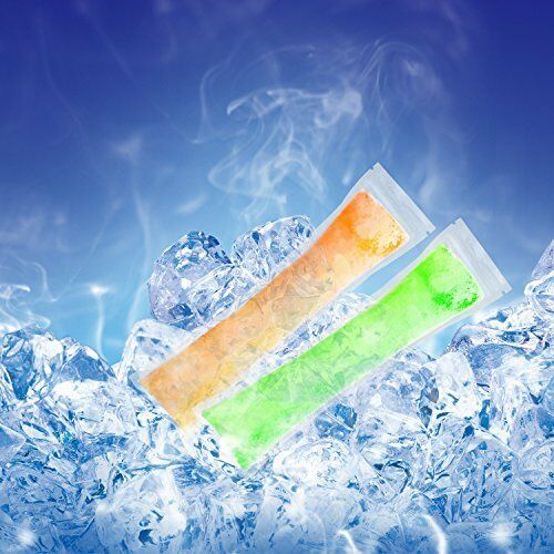 200PCS Ice Popsicle Molds Bags Disposable Candy Tube Zip-Lock Pouch Freeze Pops - Fresh Stock Dated December 2025