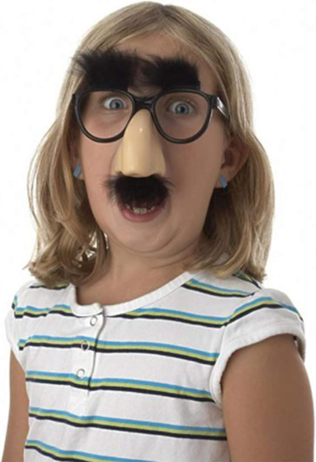 12 PCS Disguise Glasses with Funny Nose Funny Glasses with Eyebrows and Mustache - Fresh Stock Dated February 2026