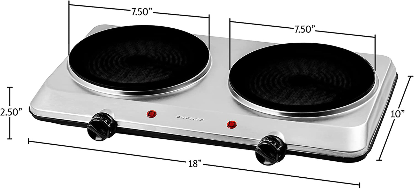 Electric Cooktop Burner Infrared Ceramic Glass Hot Plate 2 Two Cooking Stove - Fresh Stock Dated February 2026