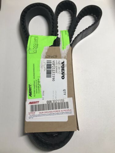 NEW FACTORY VOLVO PENTA SERPENTINE BELT, 21132390 - Fresh Stock Dated February 2026