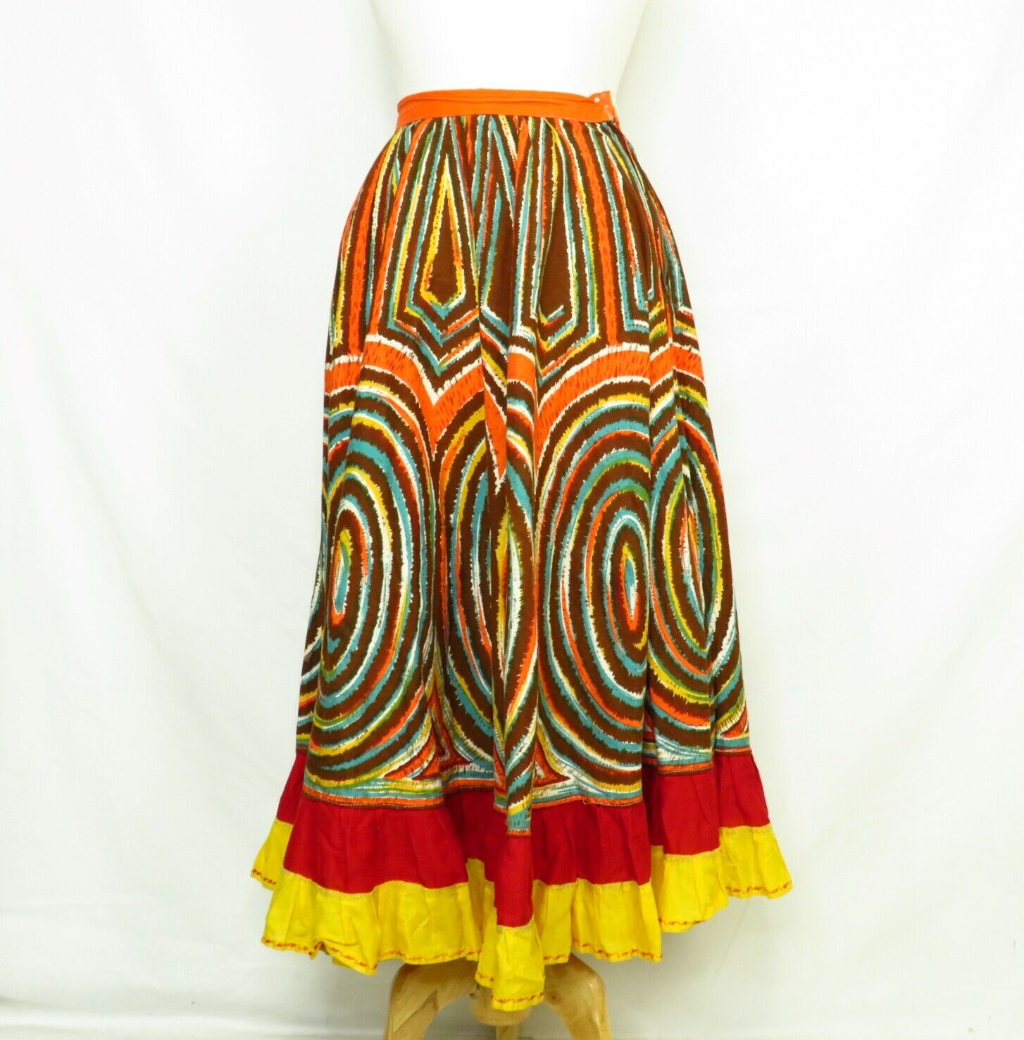 Vintage Boho Circle Skirt Size XS AS IS Needs Repair - Fresh Stock Dated February 2026
