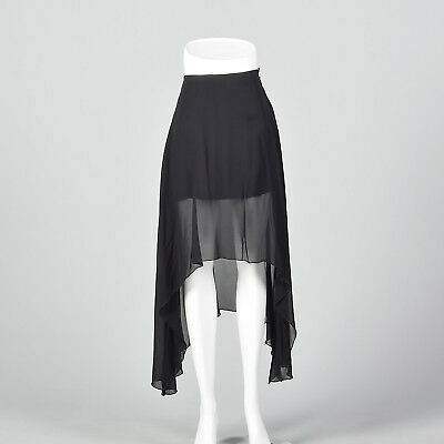 XXS 1990s Gianfranco Ferre Studio Silk Micro Mini Skirt VTG Black Slip Skirt - Fresh Stock Dated February 2026