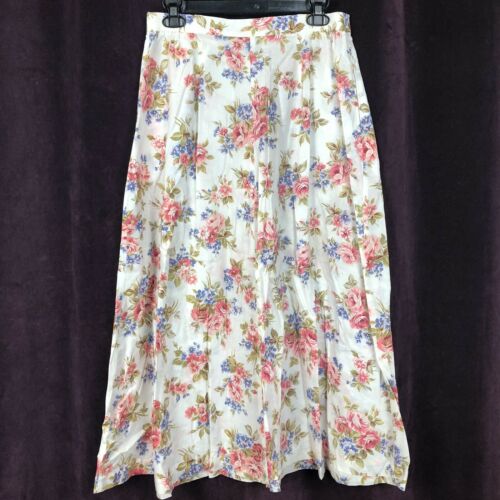 ViNTAGE FLORAL Maxi Skirt Cotton w/ Pockets Womens 14 Romantic Cottagecore - Fresh Stock Dated February 2026