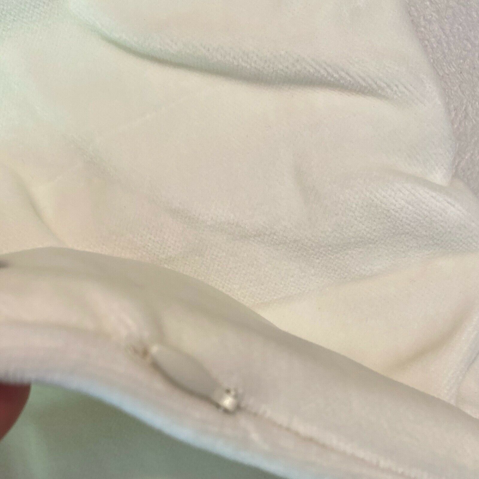 2 New Pottery Barn Velvet Standard Pillow Shams White Never Used one w/ tag set - Fresh Stock Dated December 2025