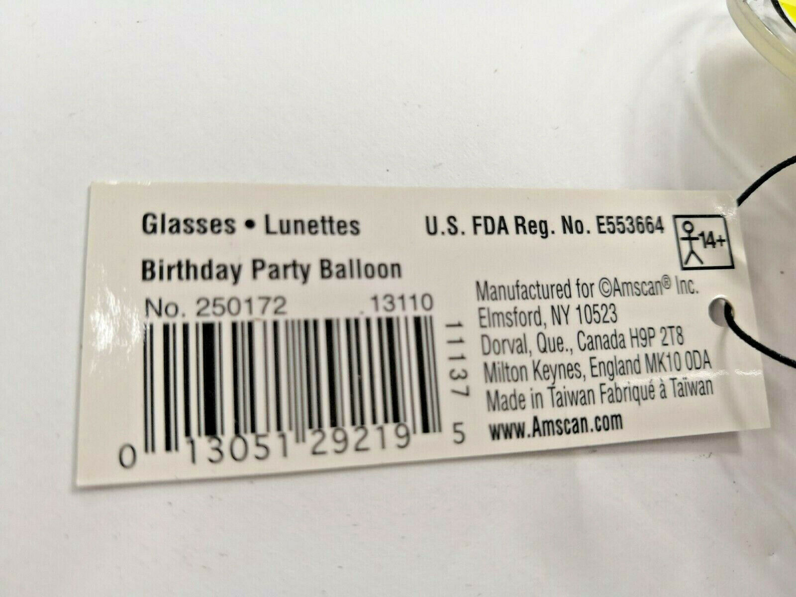 Forum Novelties Adult Clear Happy Birthday Glasses Sunglasses Silly Goofy Kid - Fresh Stock Dated December 2025