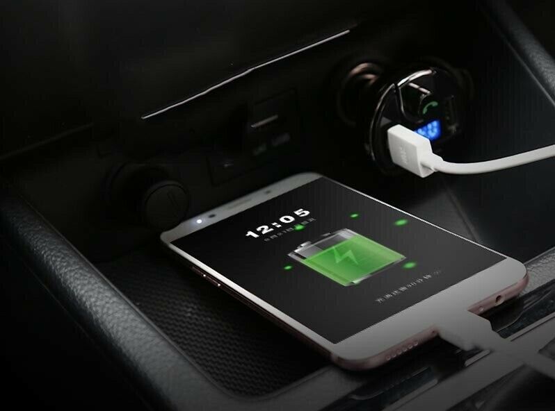 Bluetooth Music Player FM Transmitter Modulator Car Kit with 2.1A USB Car Charge - Fresh Stock Dated February 2026