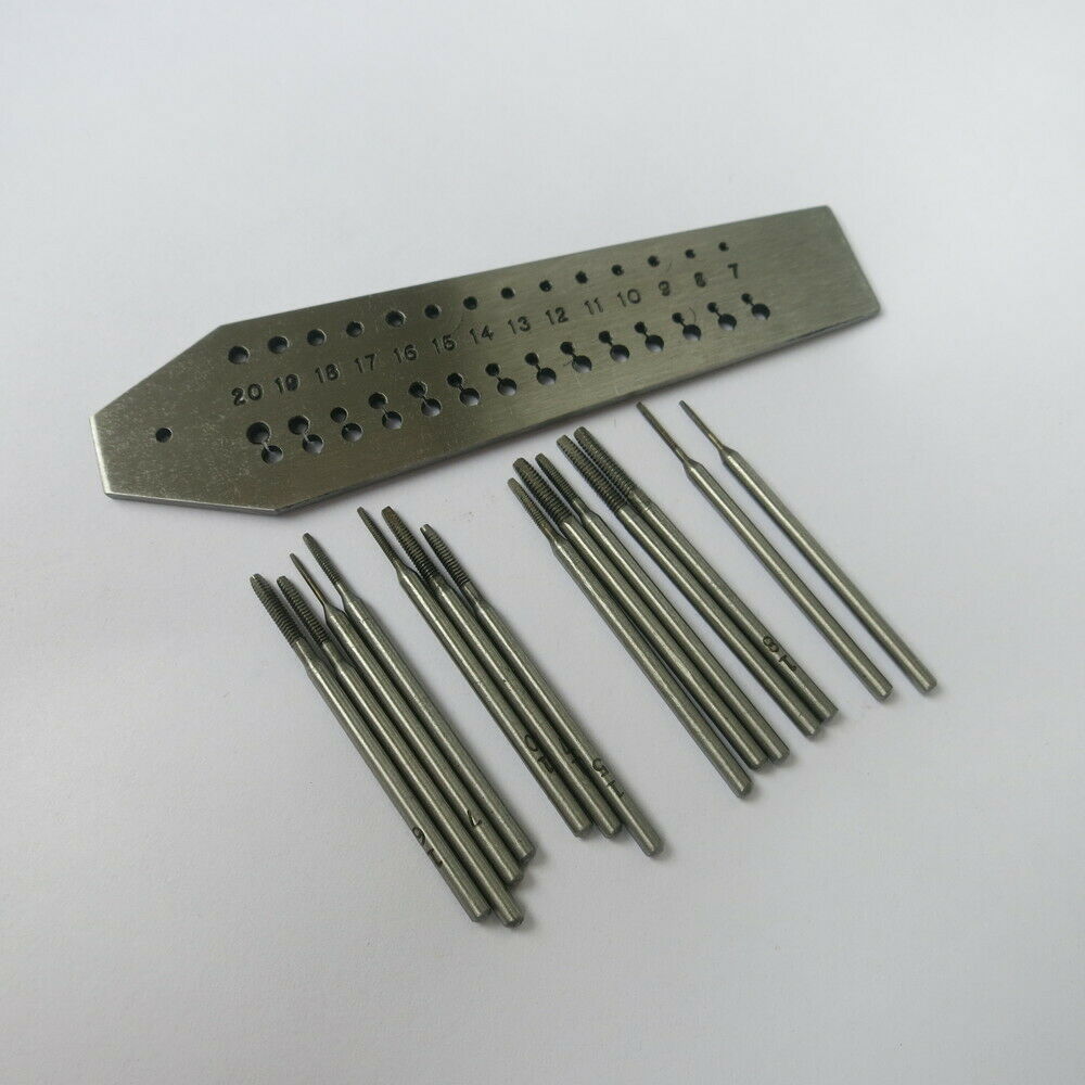 GF1123A TWatch Repair Tool Tap and Die Set 0.7mm to 2.00mm Steel Screw Plate - Fresh Stock Dated February 2026