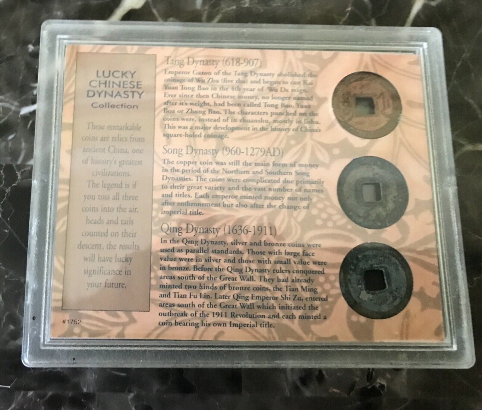 Lucky Chinese Dynasty Collection- Set of 3 Coins- Tang, Song, Qing - Fresh Stock Dated February 2026