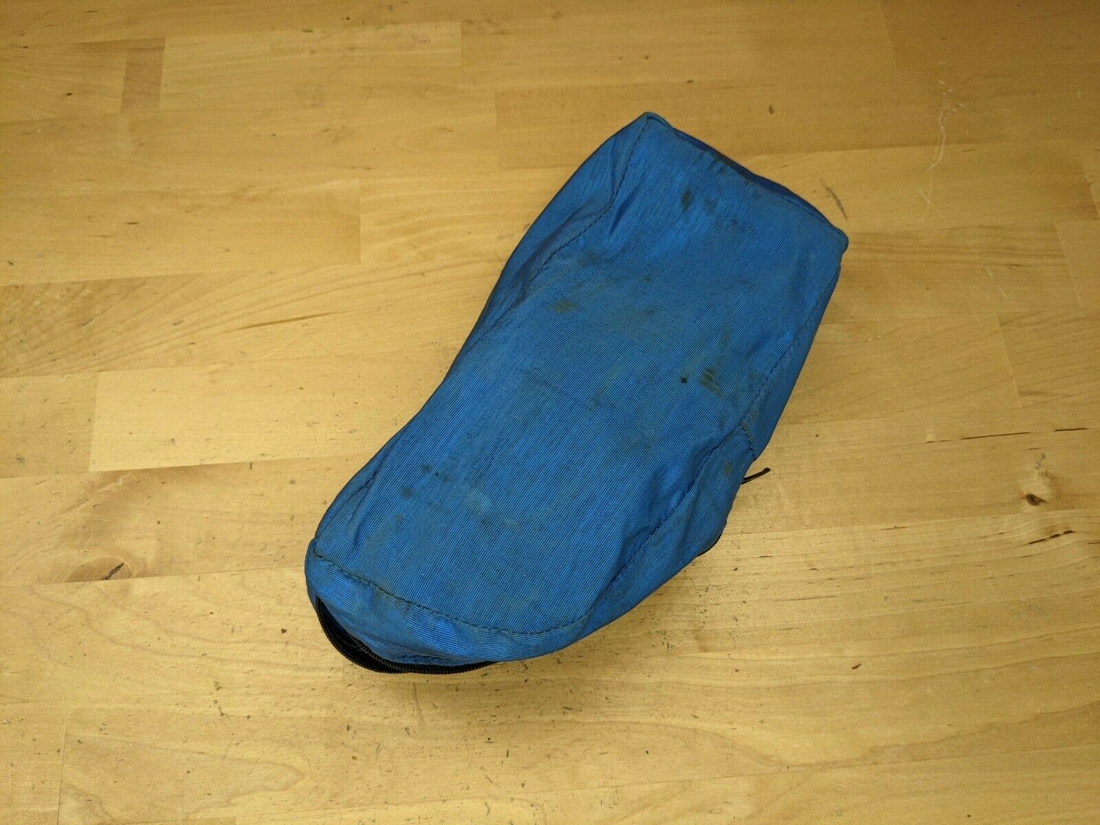 Vintage blue nylon bicycle saddle bag for tubular tires C1 - Fresh Stock Dated December 2025