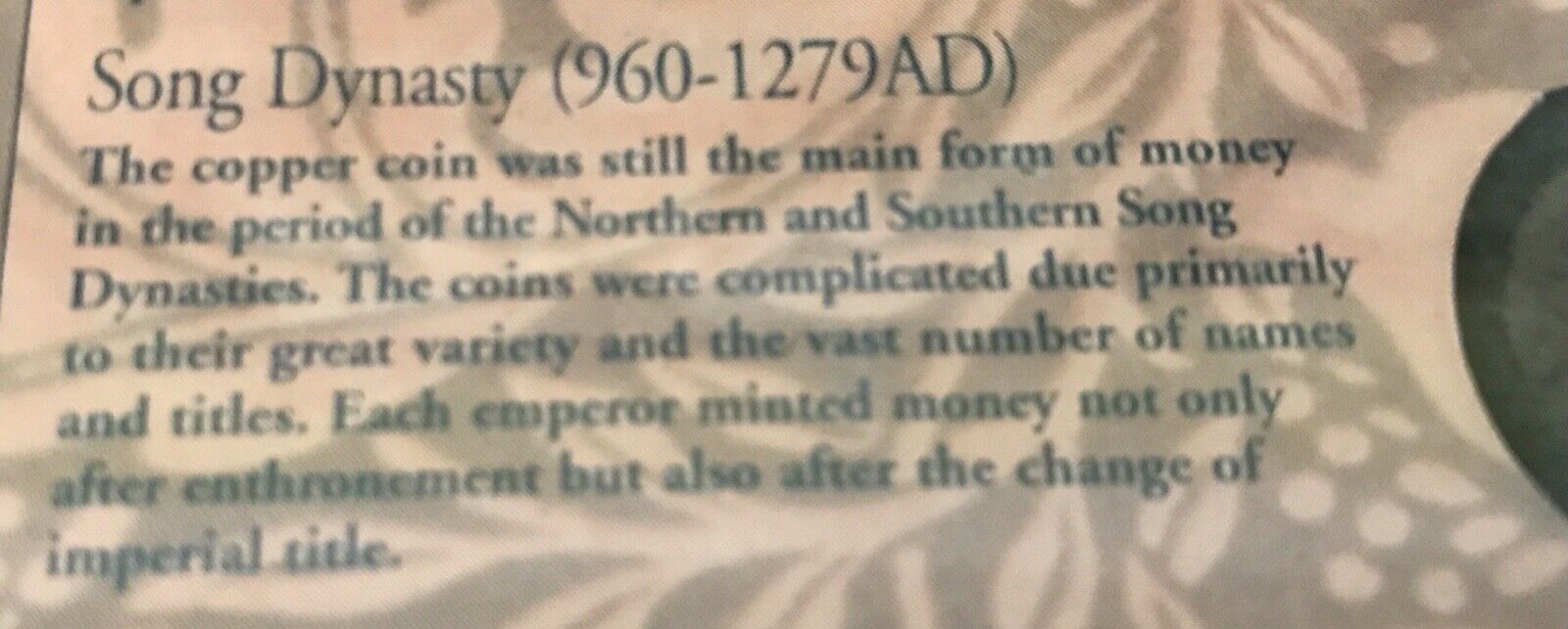 Lucky Chinese Dynasty Collection- Set of 3 Coins- Tang, Song, Qing - Fresh Stock Dated February 2026