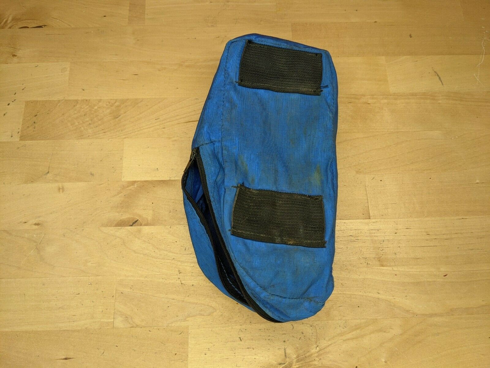 Vintage blue nylon bicycle saddle bag for tubular tires C1 - Fresh Stock Dated December 2025