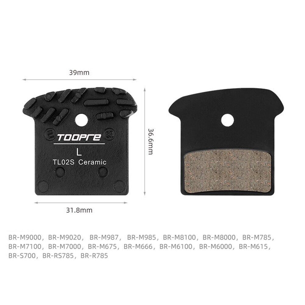 Disc Brake Pads Bicycle Replacement 1 Pair Accessories Aluminum-Bike Black - Fresh Stock Dated February 2026