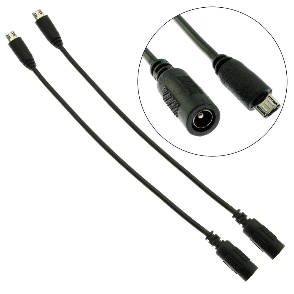 E-outstanding 2PCS DC Barrel Jack to Micro-USB B Male Connector Adapter 5V... - Fresh Stock Dated February 2026
