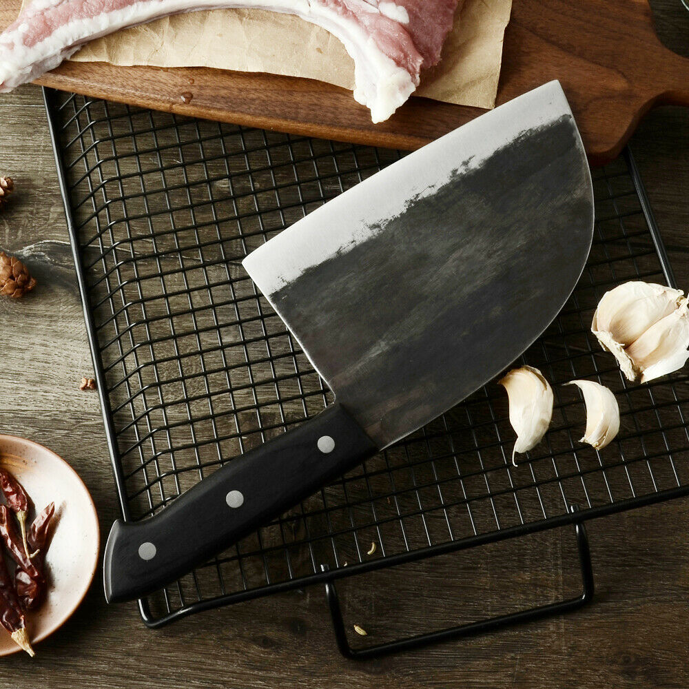 Kitchen Chef Knife Hunters Serbian Steel Knives Cleaver Forged High-Carbon Clad - Fresh Stock Dated December 2025