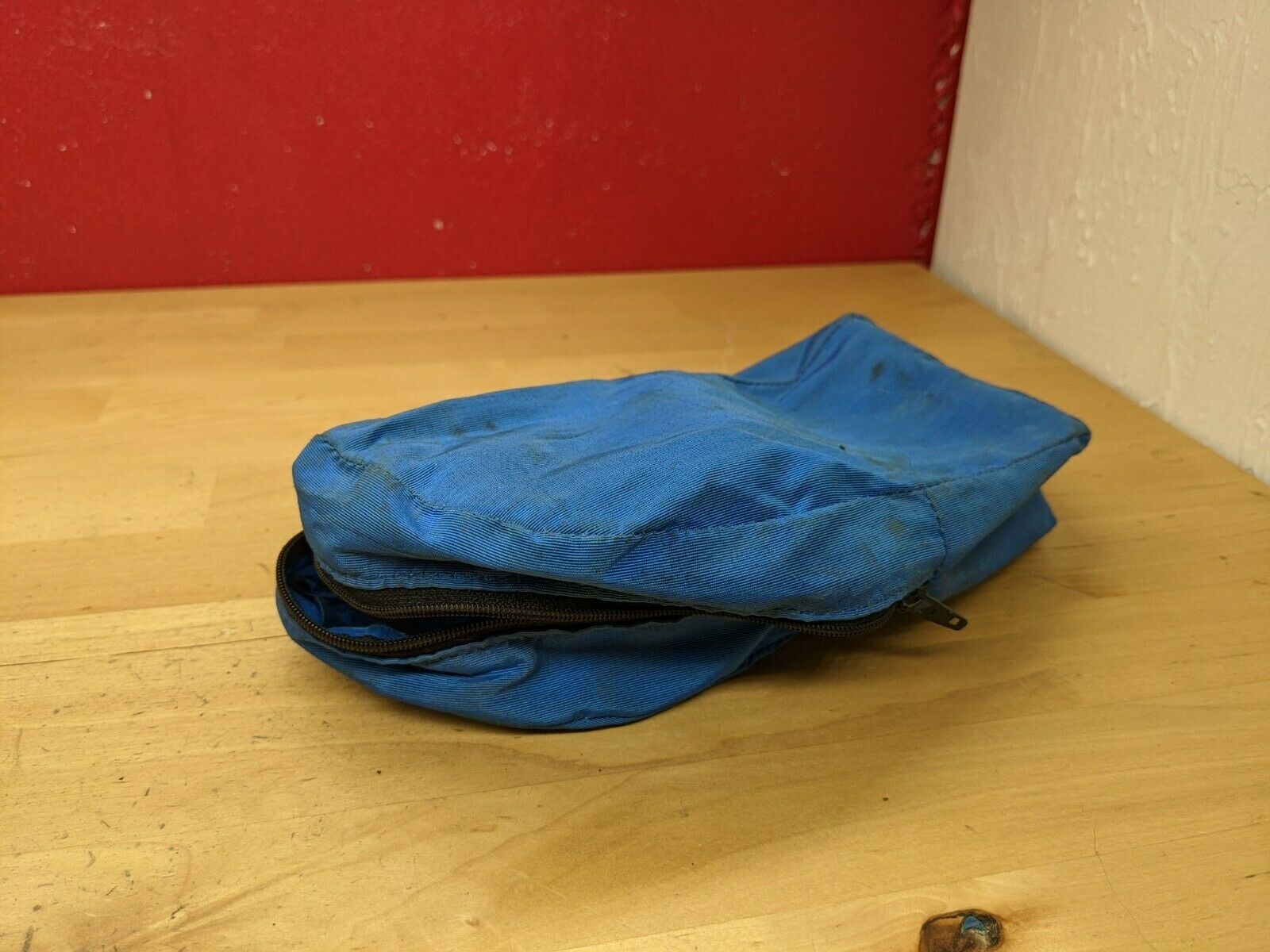 Vintage blue nylon bicycle saddle bag for tubular tires C1 - Fresh Stock Dated December 2025