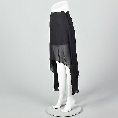 XXS 1990s Gianfranco Ferre Studio Silk Micro Mini Skirt VTG Black Slip Skirt - Fresh Stock Dated February 2026