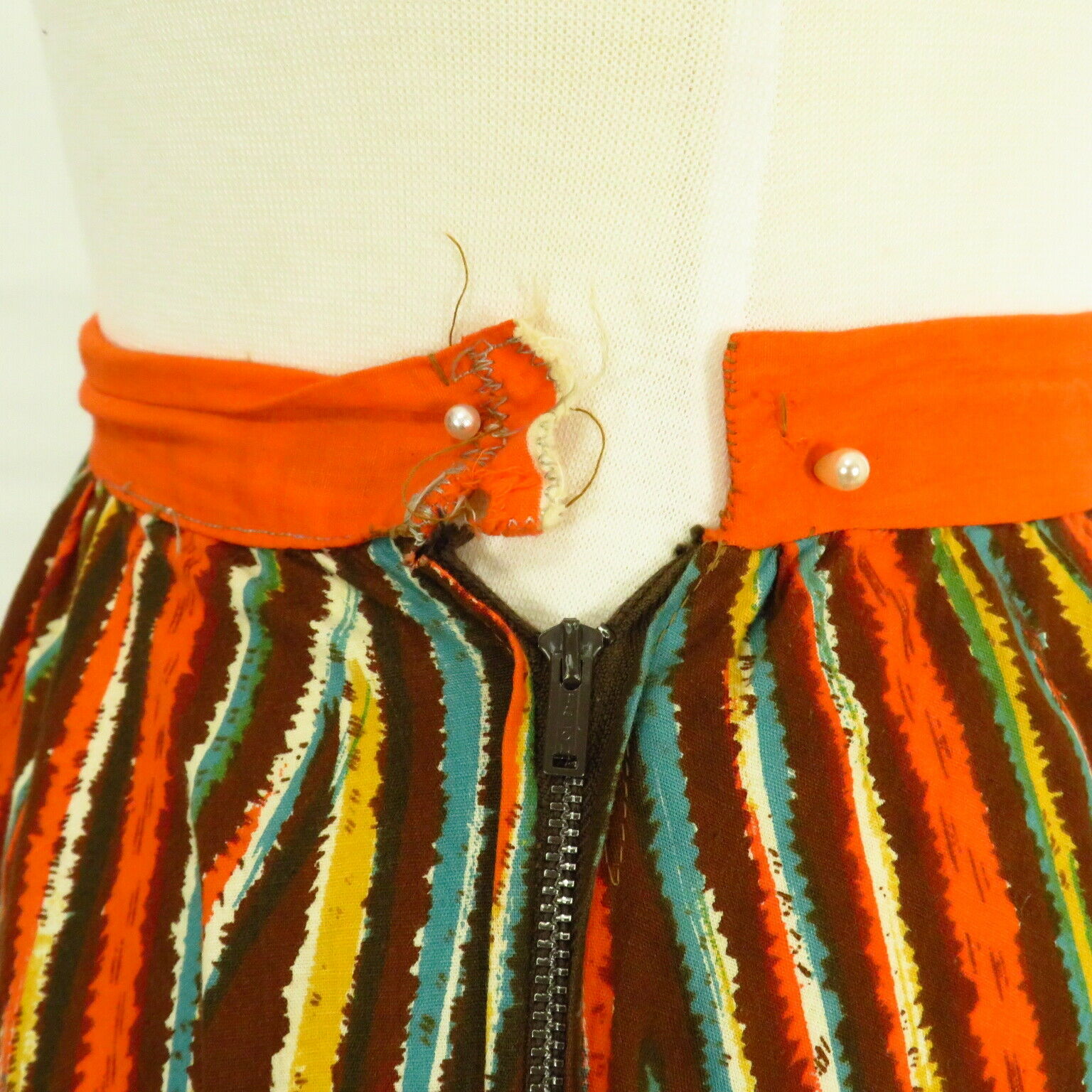 Vintage Boho Circle Skirt Size XS AS IS Needs Repair - Fresh Stock Dated February 2026