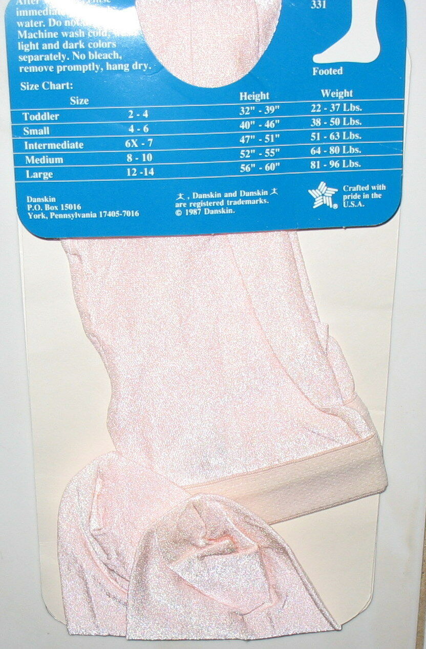 DANSKIN - NEW - PINK - FOOTED TIGHTS TODDLER  2 - 4    22-37 LBS    32