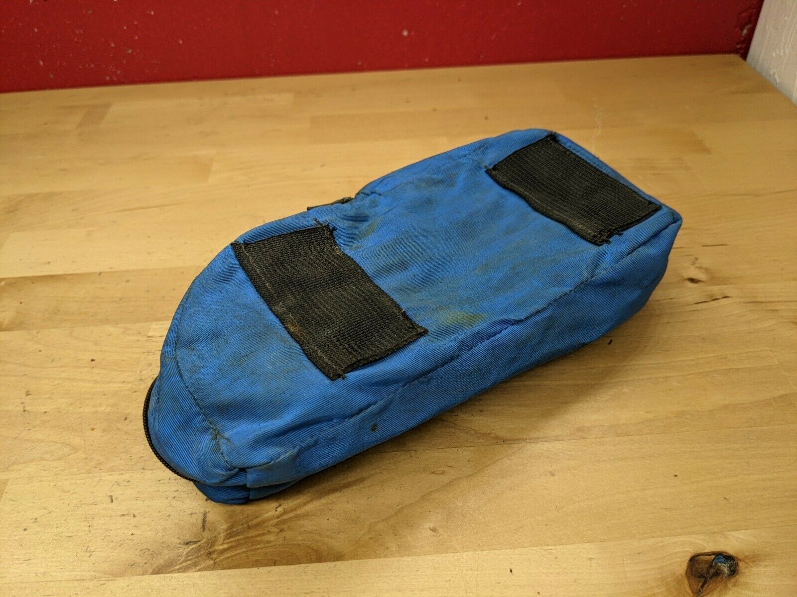 Vintage blue nylon bicycle saddle bag for tubular tires C1 - Fresh Stock Dated December 2025