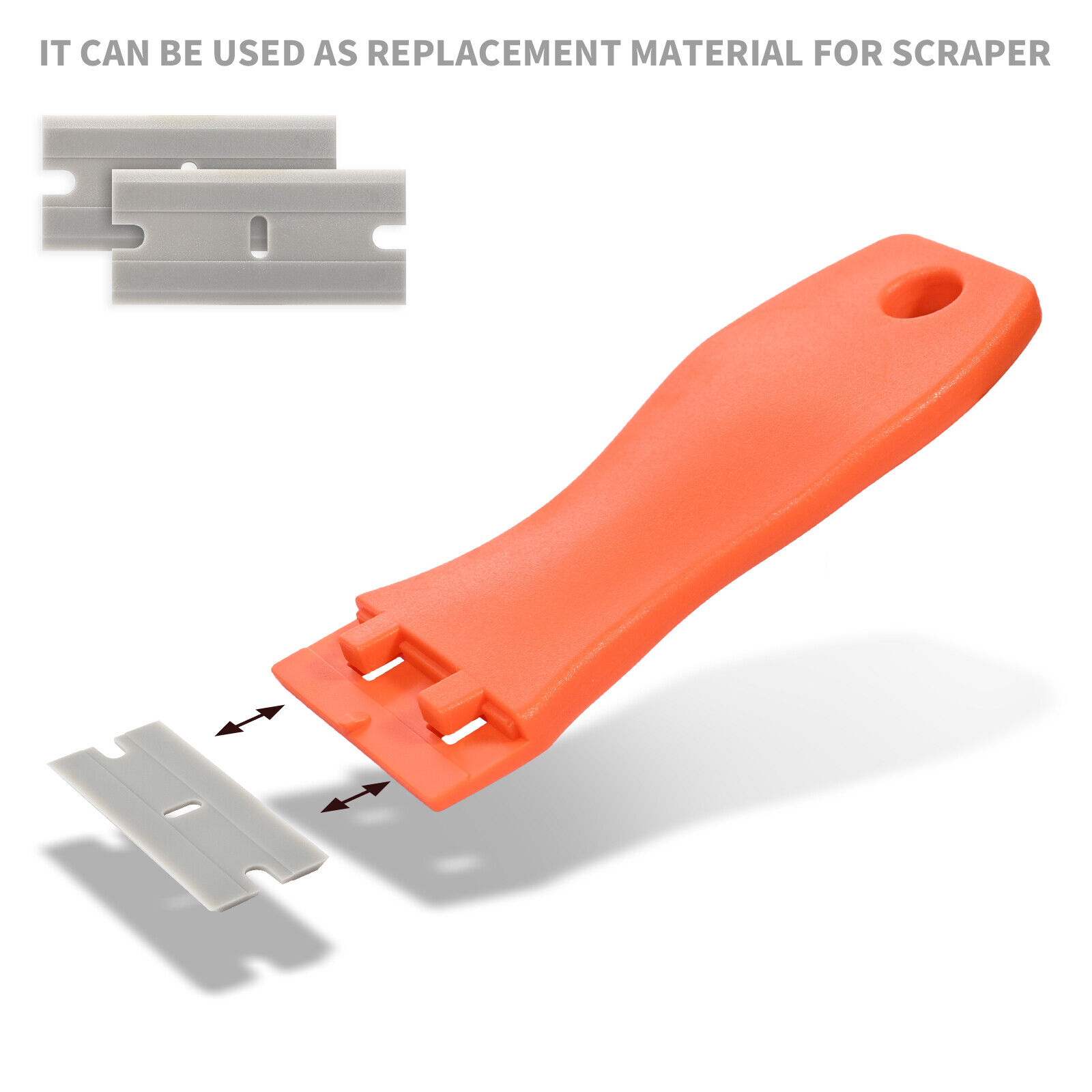 Plastic Razor Blades 200PCS Double Edged for Safe Glass Scraper Sticker Scraper - Fresh Stock Dated February 2026