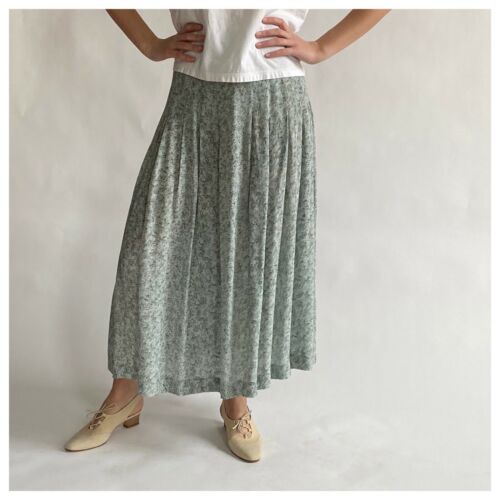 Vintage Perry Ellis Portfolio Silk/Rayon Drop Pleat Skirt Made in Italy NOS - Fresh Stock Dated December 2025