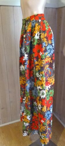 Vintage Skirt Mod Hippie Hippy Artsy Flowers Boho 60s 70s Psychedelic - Fresh Stock Dated February 2026