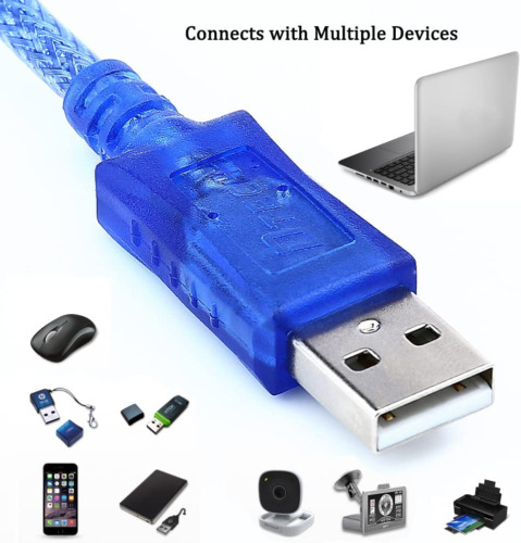 USB Extension Cable 10ft, DTECH 2.0 A Male to A Female Cord 1 Pack - Fresh Stock Dated February 2026