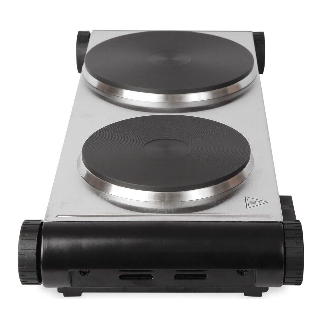 Kitchen Double Burners Electric Stove Top Hot Plate Stainless Portable Cooker - Fresh Stock Dated February 2026