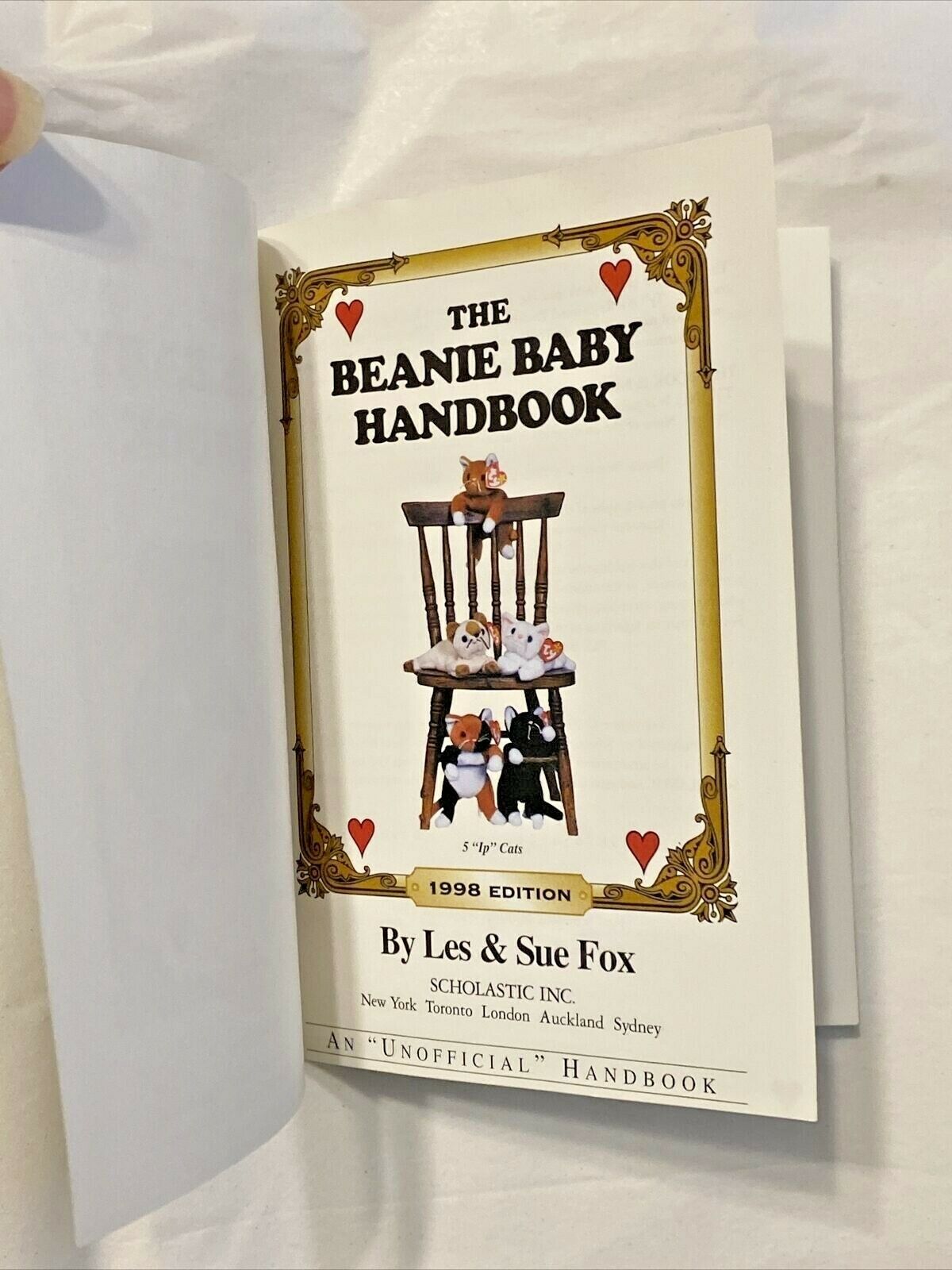 The Beanie Baby Handbook 1998 Scholastic Pocket Edition by Les&Sue Fox 1st Print - Fresh Stock Dated December 2025