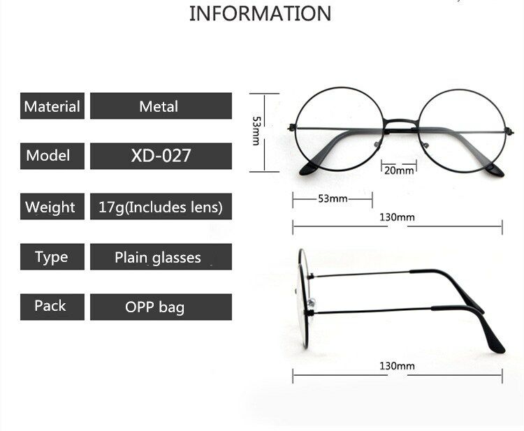 Hary Poter Pidge Cosplay Glasses Round Metal Frame Clear Len Eyewear - Fresh Stock Dated December 2025