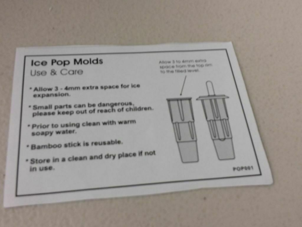 Onyx Ice Pop Mold - Fresh Stock Dated February 2026