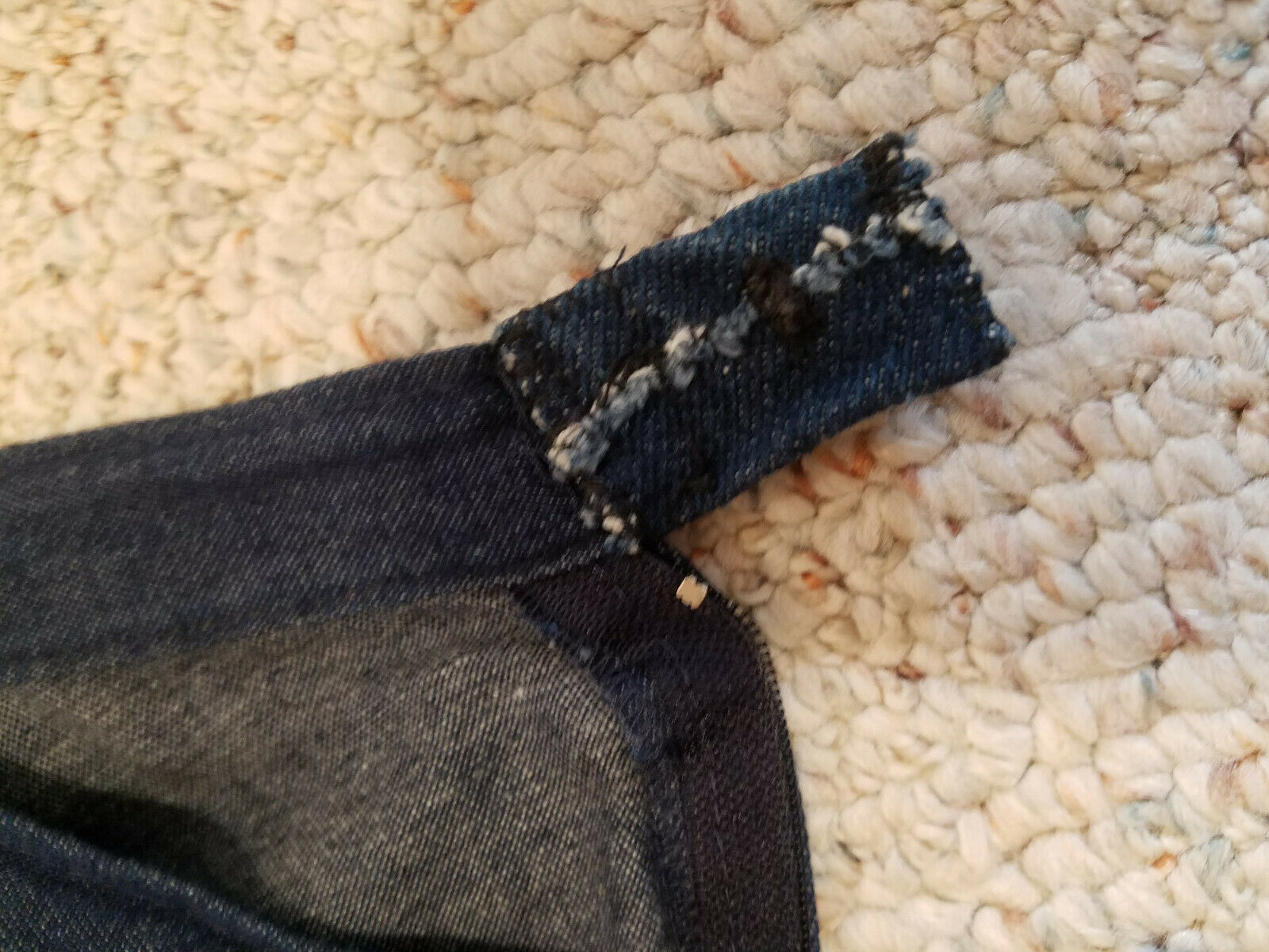 Vtg Faux Blue Jean Full Ruffled Boho Prairie Western Skirt 26