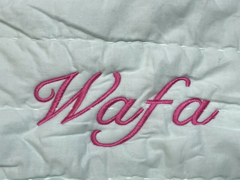 Pottery Barn Kids Aqua Branson Standard Sham Wafa Monogram - Fresh Stock Dated December 2025